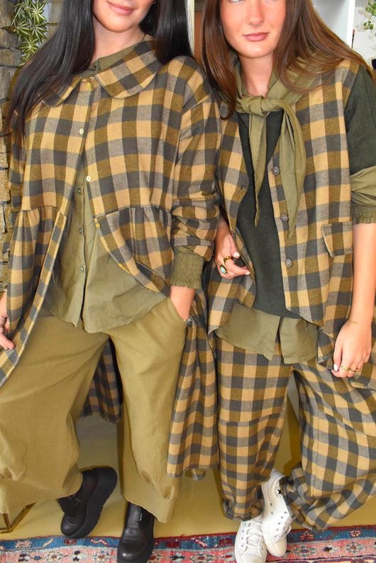 Paloma Tela Neckerchief Blouse Deep Olive
